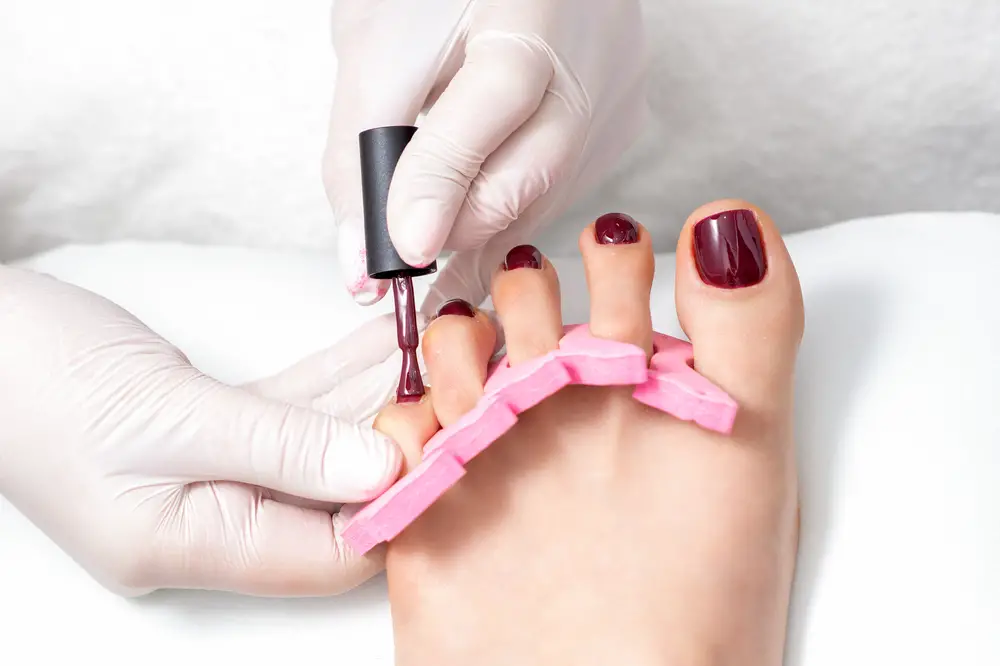 Cherry Red Toe Nail Designs