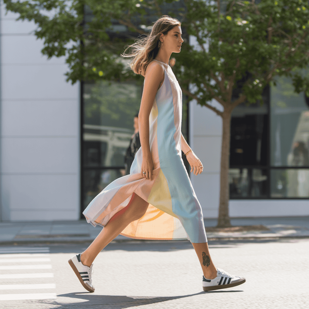 The Best Sneakers To Wear With Long Dresses